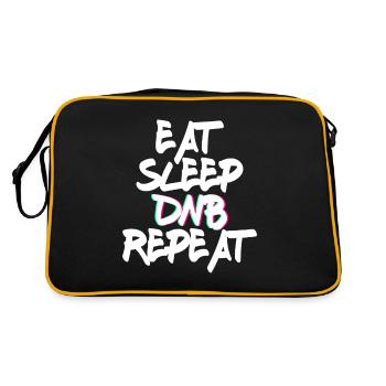 Eat Sleep DNB Repeat Music Dancing - Retro Bag - black/gold - Back