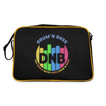 Musique électronique batterie et basse - Sac Retro - noir/or - Dos