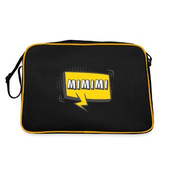 Bureau de travail drôle disant Mimimi - Sac Retro - noir/or - Dos