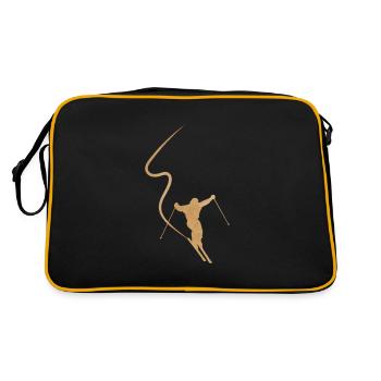 Ski ski sautant figure de sports d'hiver - Sac Retro - noir/or - Dos