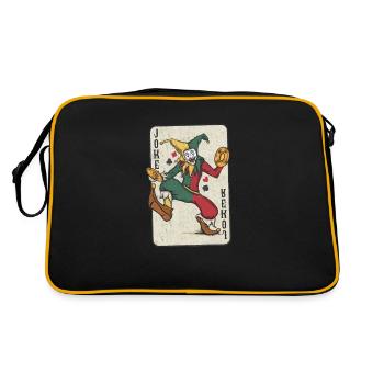 Casino joker card gambling t-shirt winning poker - Retro Bag - black/gold - Back