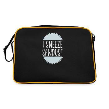 I sneeze sawdust - Retro Bag - black/gold - Back