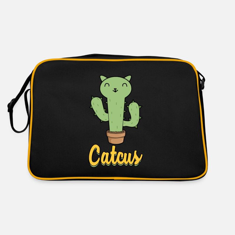 Catcus cat cactus cute pet kitty gift Retro Bag
