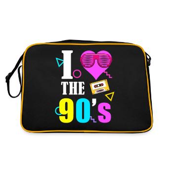 90s 80s 90s 80s - Sac Retro - noir/or - Dos