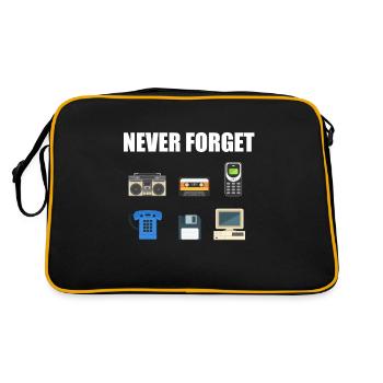 80s 90s 80s 90s - Sac Retro - noir/or - Dos