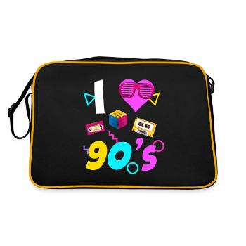 90s 90s 80s 80s - Sac Retro - noir/or - Dos