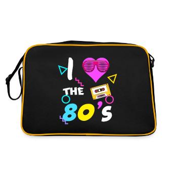 80s 90s 80s 90s - Sac Retro - noir/or - Dos