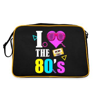 80s 90s 80s 90s - Sac Retro - noir/or - Dos