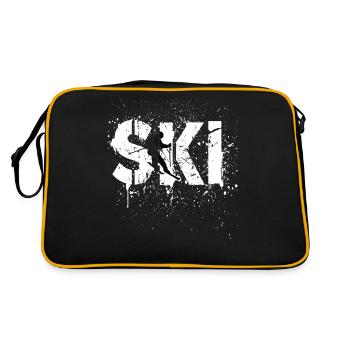 Ski Ski skieurs skieurs - Sac Retro - noir/or - Dos