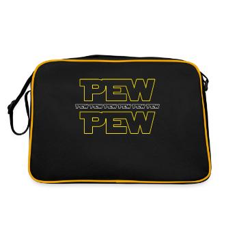 Pew Pew – Science-fiction : les fans d’humour galactique - Sac Retro - noir/or - Dos