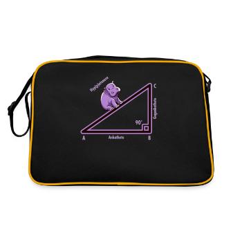 Hyppotenuse Hypotenuse Triangle Mathe Nerd Humour - Sac Retro - noir/or - Dos