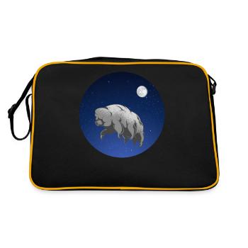 Tardigrade eau ours ecdysozoa espace - Sac Retro - noir/or - Dos