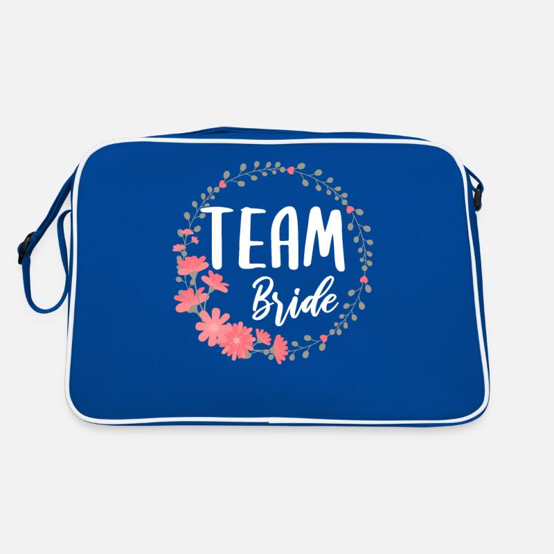 Team Bride Braut Junggesellenabschied Gruppenshirt Retro Tasche
