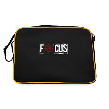 Focus crosshairs Concentrating on what's important - Retro Bag - black/gold - Back
