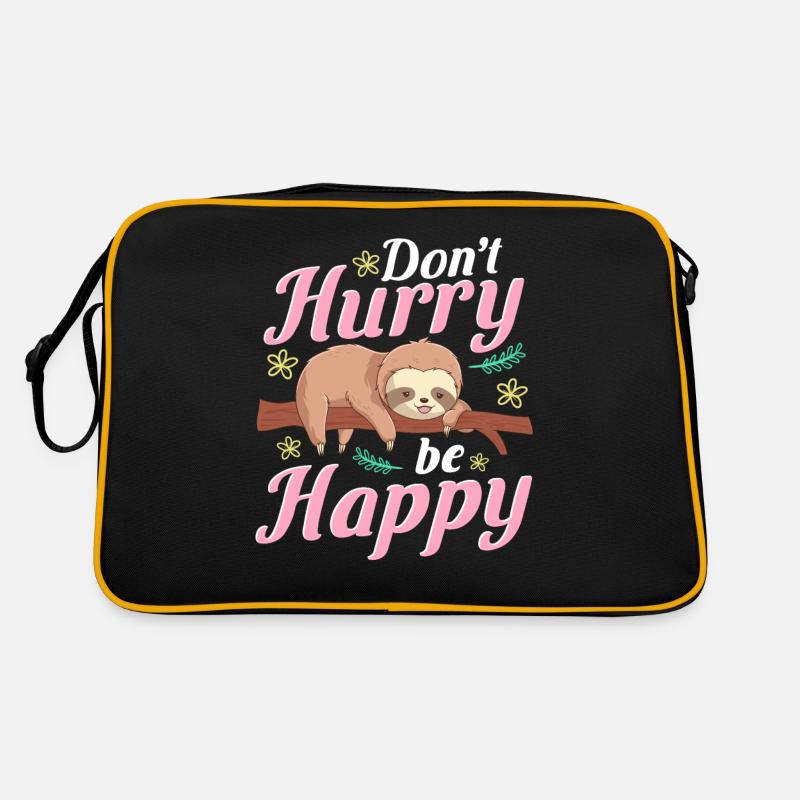 Faultier Witzig Sprichwort Retro Tasche