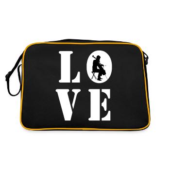 LOVE CELLO - Sac Retro - noir/or - Dos