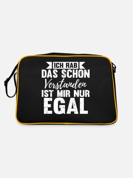 Lustig Sarkastische Sprüche Arbeit Büro Geschenk - Retro Tasche - Schwarz/Gold