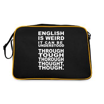 English is Weird it can be understood - Retro Bag - black/gold - Back