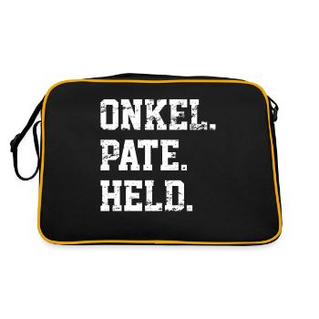 Patenonkel - Retro Tasche - Schwarz/Gold - Hinten