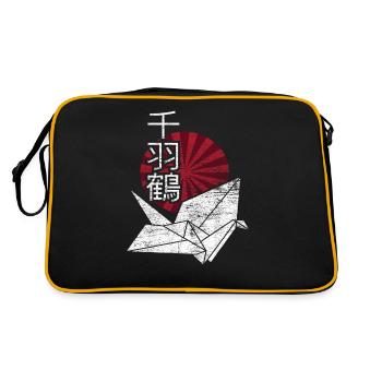 Origami japon - Sac Retro - noir/or - Dos