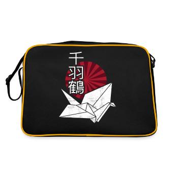 Origami Japanisch - Retro Tasche - Schwarz/Gold - Hinten
