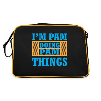 I'm pam doing pam things - Climate Strike - Retro Tasche - Schwarz/Gold - Hinten