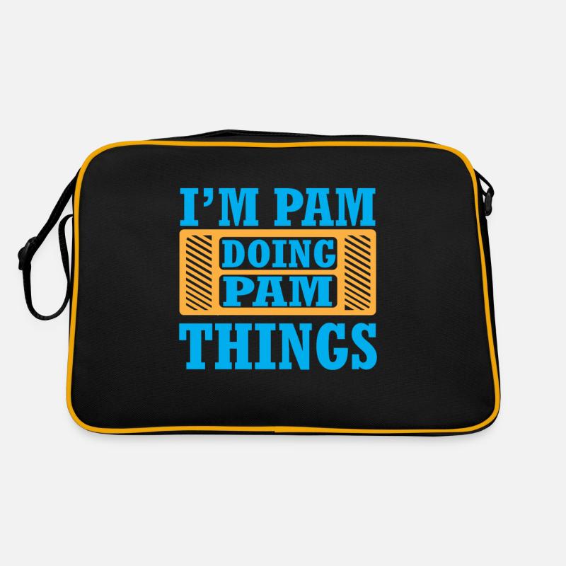 I'm pam doing pam things - Climate Strike - Retro Tasche - Schwarz/Gold