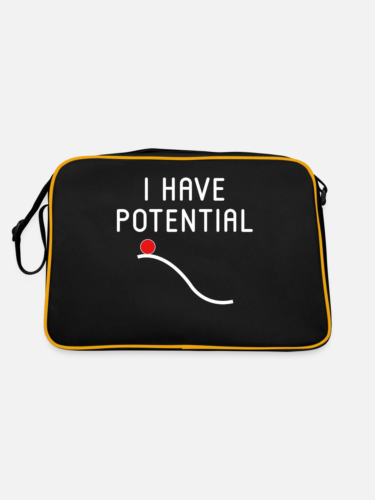 I Have Potential - Retro Bag - black/gold - Back