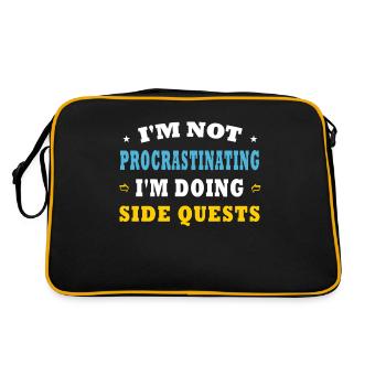 I'm Not Procrastinating I'm Doing Side Quests - Retro Bag - black/gold - Back