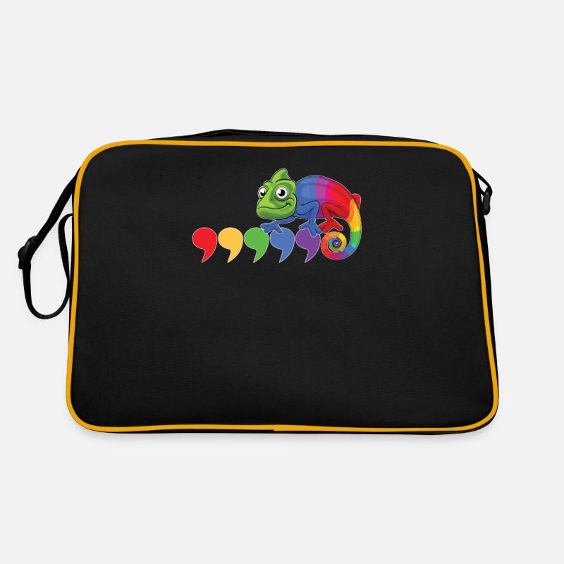 Chamäleon Komma Retro Tasche