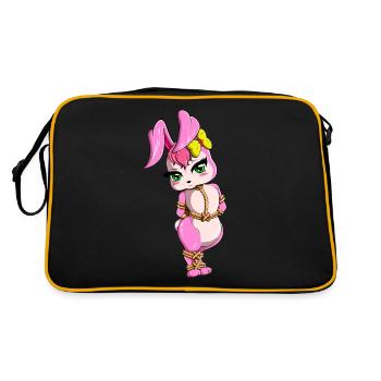 Rope Bunny BDSM Bondage Bunny Shibari Submissive - Retro Bag - black/gold - Back