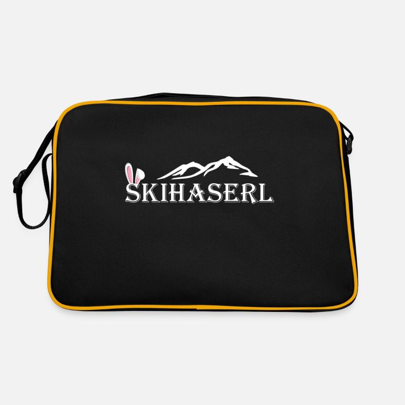 Skihase Skihaserl Apres Ski Retro Tasche