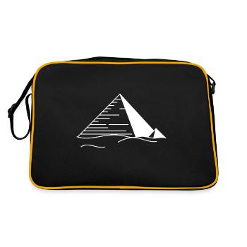Pyramids in the desert - Retro Bag - black/gold - Back