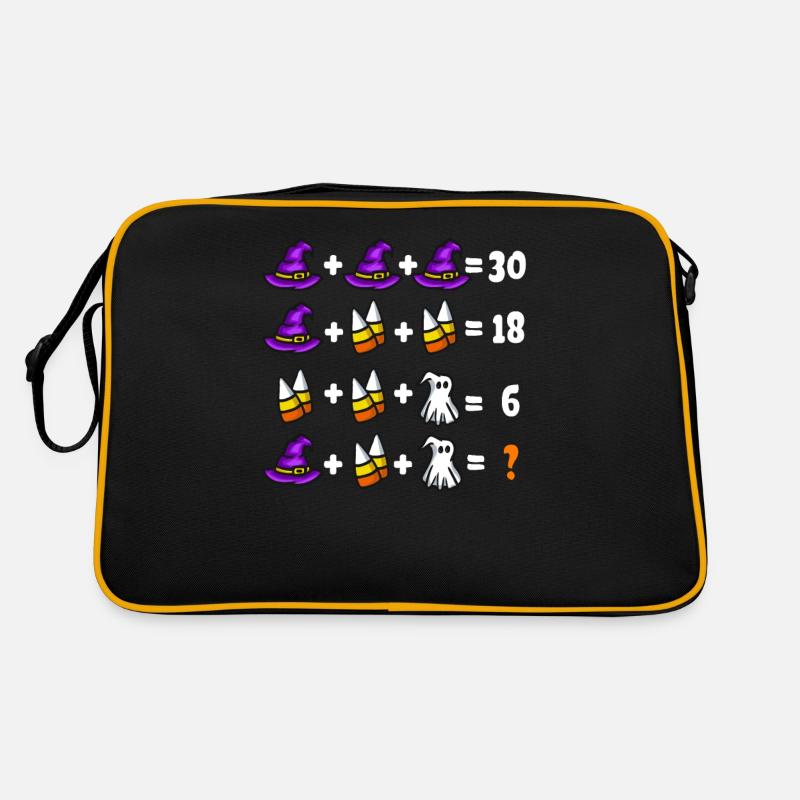 Math Halloween - Retro Bag - black/gold