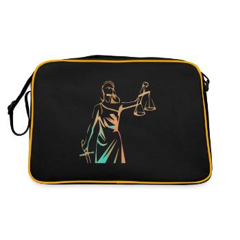 Law studies, lawyer, judge, state examination - Retro Bag - black/gold - Back