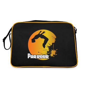 Parkour backflip - Retro Bag - black/gold - Back