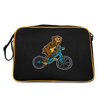 Bicycle monkey sport - Retro Bag - black/gold - Back