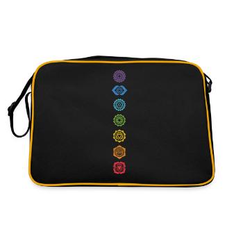 Énergie de méditation yoga sept chakras - Sac Retro - noir/or - Dos