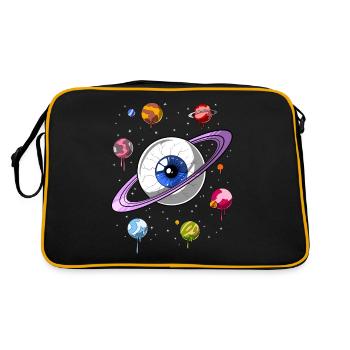 Oeil cosmique psychédélique - Sac Retro - noir/or - Dos