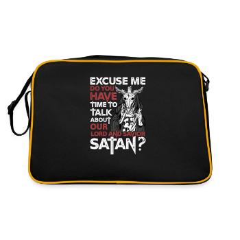 Satan Baphomet T-Shirt 666 Devil Sinner God 666 - Retro Bag - black/gold - Back