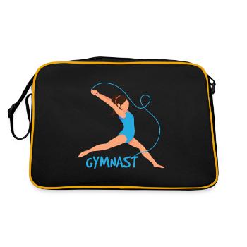 Turnen Rhythmische Sportgymnastik - Retro Tasche - Schwarz/Gold - Hinten