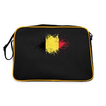 Drapeau Beglien Belge Belge - Sac Retro - noir/or - Dos