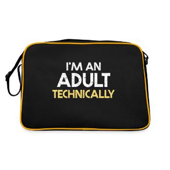 I'm An Adult Technically - Sac Retro - noir/or - Dos