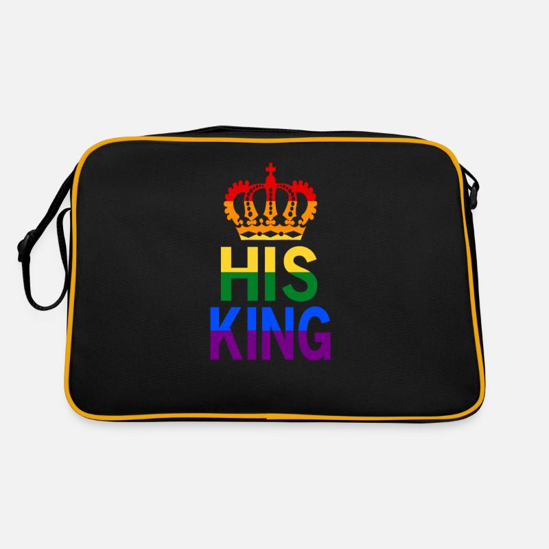 Pride His King Partnershirt | LGBT Farben CSD Retro Tasche