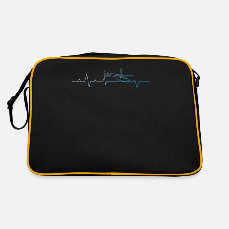Helicopter heartbeat pilot Retro Bag