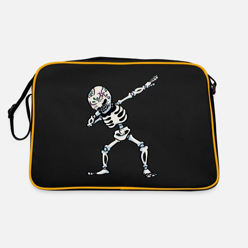 Skeleton Mexican Sugar Skull Dia de Los Muertos Retro Bag