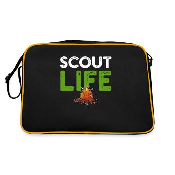 feu de camp scout - Sac Retro - noir/or - Dos