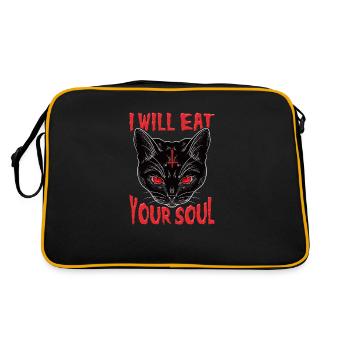 Je vais manger ton âme T-Shirt Satan Occult 666 - Sac Retro - noir/or - Dos