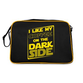 I LIKE MY COFFEE ON THE DARK SIDE Sayings T-shirt - Retro Bag - black/gold - Back