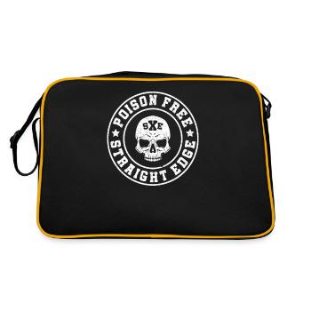 Poison free skull crew straight edge - Retro Bag - black/gold - Back